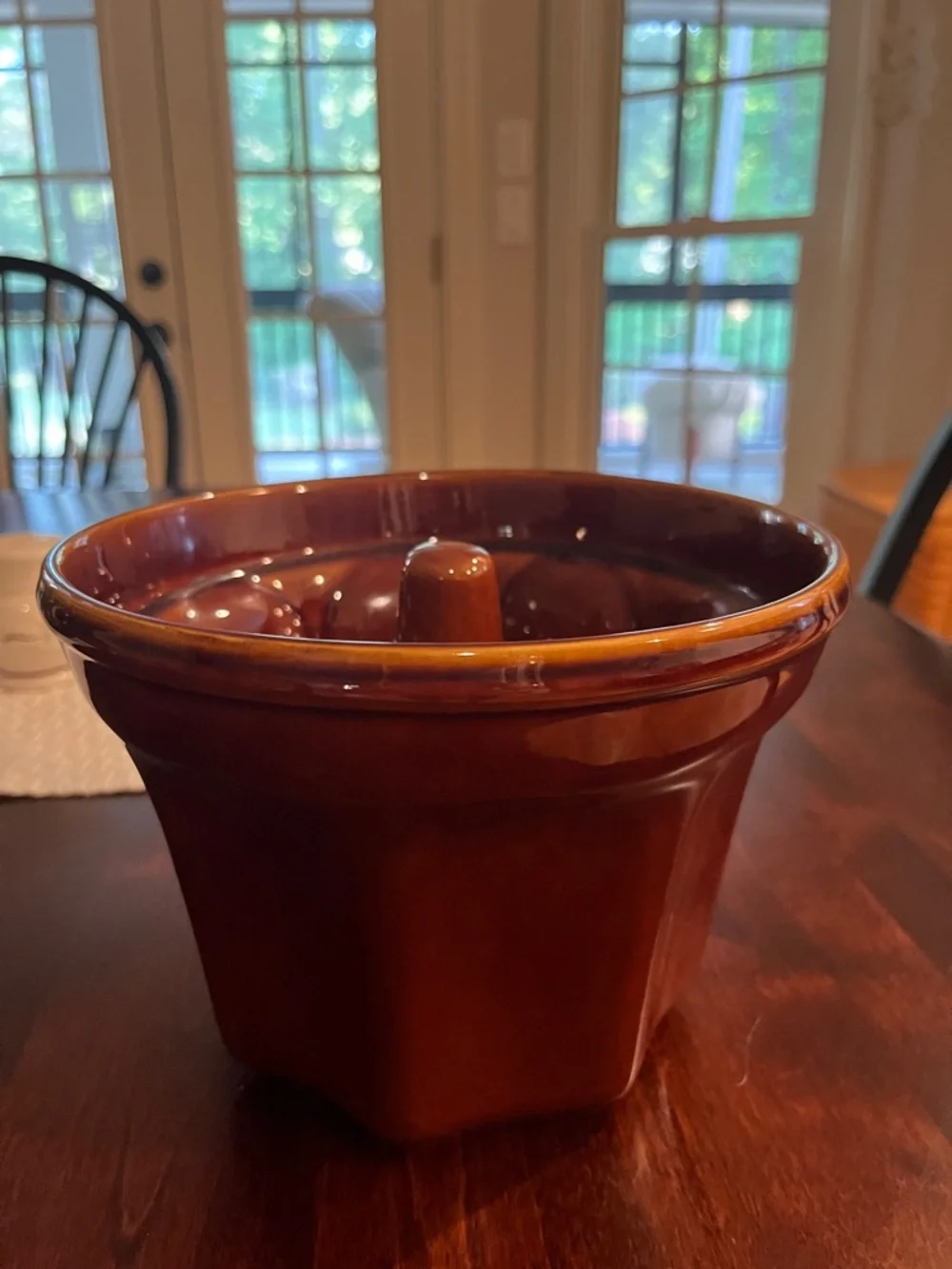 Williams Sonoma Brown Glazed Octagonal Monkey Bread Mold